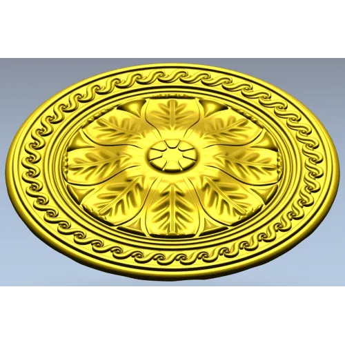 Classical Floral Rosette STL for CNC