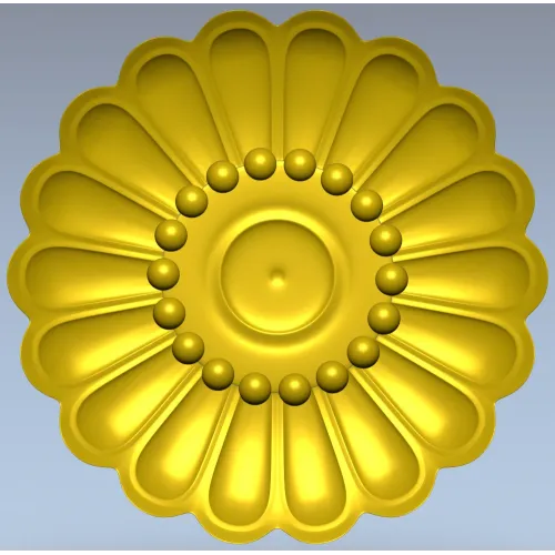 Auric Petal Rosette - STL 3D model for CNC router