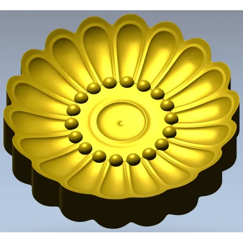Auric Petal Rosette - STL 3D model for CNC router