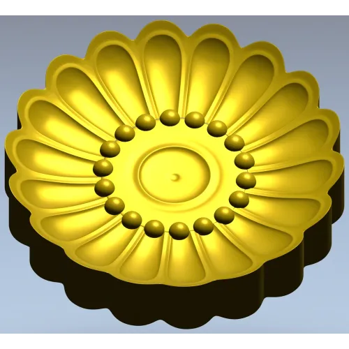 Auric Petal Rosette - STL 3D model for CNC router