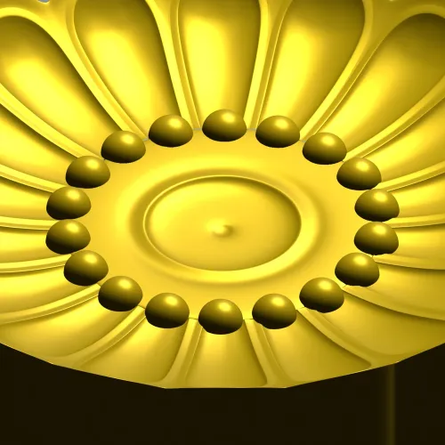 Auric Petal Rosette - STL 3D model for CNC router
