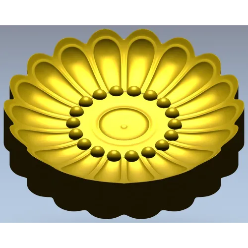 Auric Petal Rosette - STL 3D model for CNC router