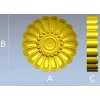 Auric Petal Rosette - STL 3D model for CNC router