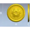 Розетка Лауретта - круглая резная розетка для ЧПУ (STL)