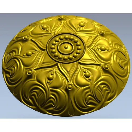 Decorative Acanthus Rosette STL for CNC