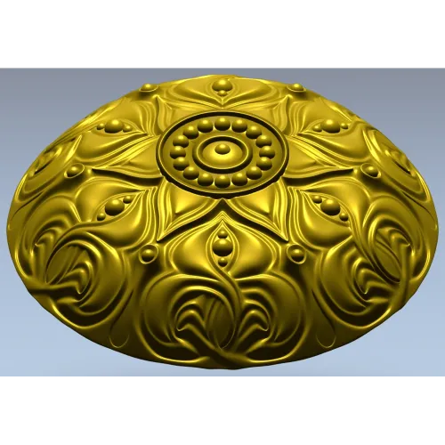Decorative Acanthus Rosette STL for CNC