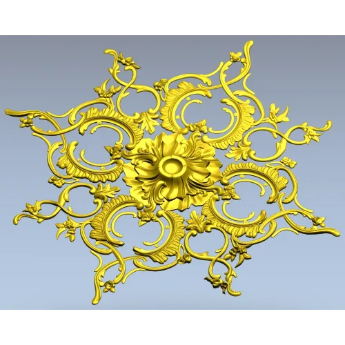 Барочная розетка - детализированная 3D модель STL для ЧПУ