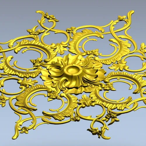 Барочная розетка - детализированная 3D модель STL для ЧПУ