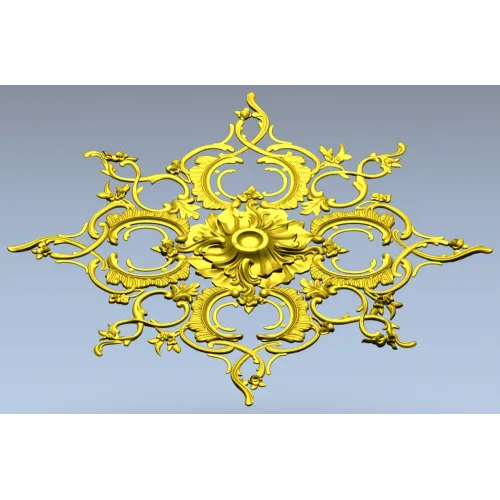 Барочная розетка - детализированная 3D модель STL для ЧПУ