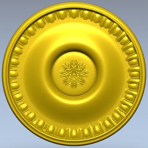 Classic Round Rosette STL for CNC Milling