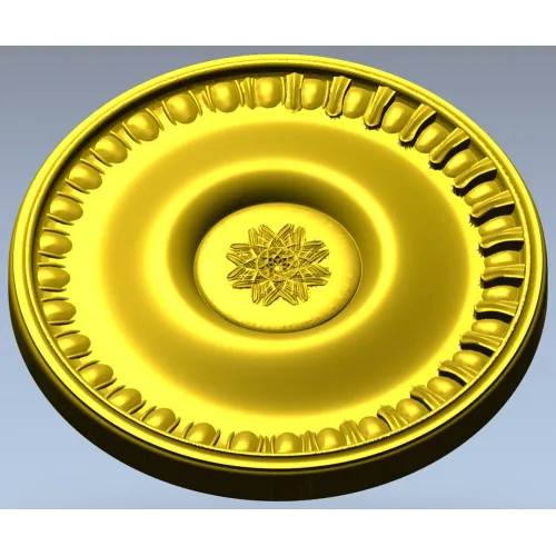 Classic Round Rosette STL for CNC Milling