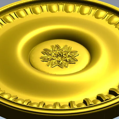 Classic Round Rosette STL for CNC Milling