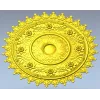 Круглая декоративная рельефная розетка stl для чпу