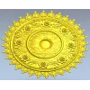 Круглая декоративная рельефная розетка stl для чпу