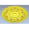Круглая декоративная рельефная розетка stl для чпу