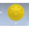 Круглая декоративная рельефная розетка stl для чпу