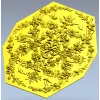 Восьмиугольная резная розетка - декоративная 3D модель STL для ЧПУ