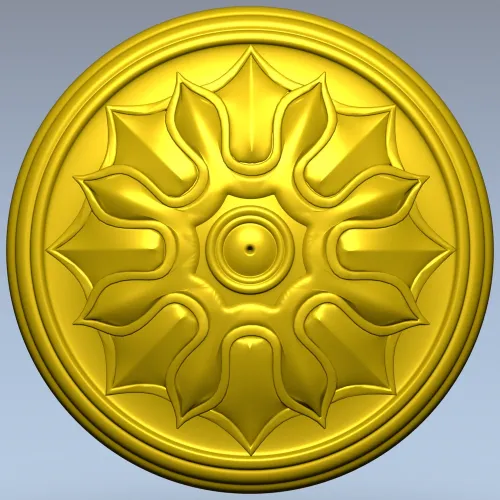 Sun Rosette STL for CNC Carving