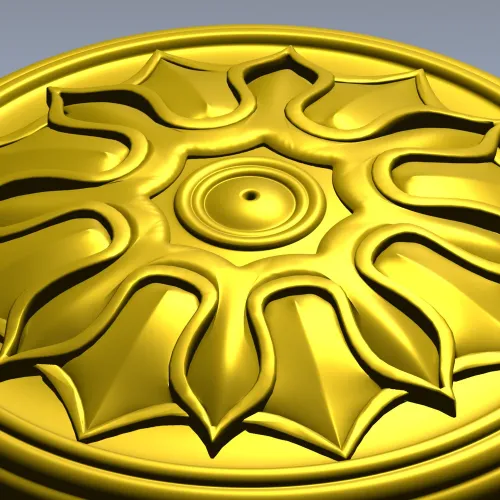 Sun Rosette STL for CNC Carving