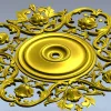 Baroque Floral Rosette - STL 3D Model for CNC