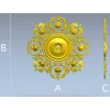 Baroque Floral Rosette - STL 3D Model for CNC