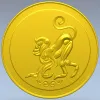 Aureate Monkey Rosette - STL 3D model for CNC milling