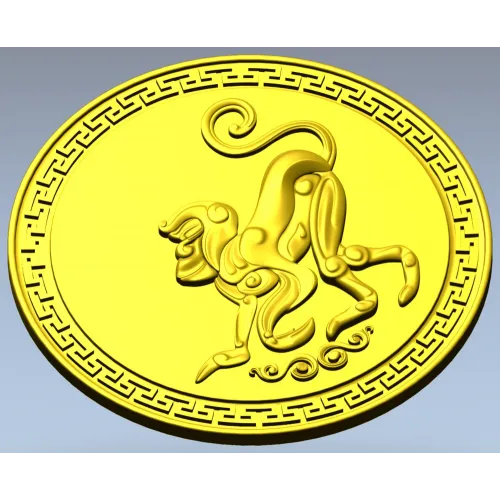 Aureate Monkey Rosette - STL 3D model for CNC milling