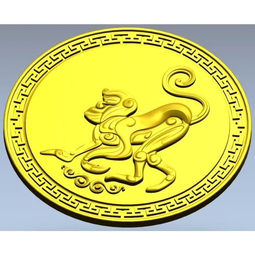 Aureate Monkey Rosette - STL 3D model for CNC milling