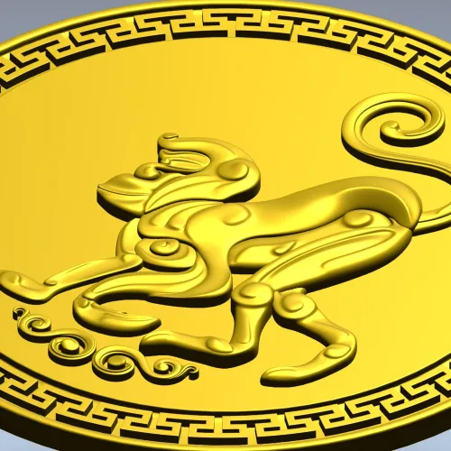Aureate Monkey Rosette - STL 3D model for CNC milling