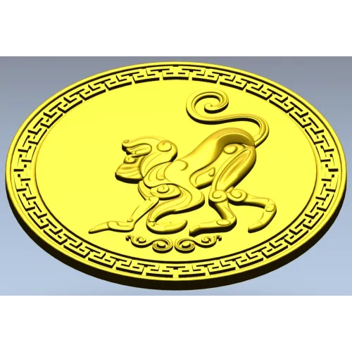 Aureate Monkey Rosette - STL 3D model for CNC milling