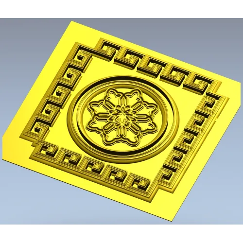 Athenian Rosette - STL 3D model for CNC routing