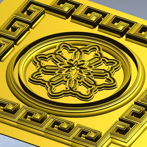 Athenian Rosette - STL 3D model for CNC routing