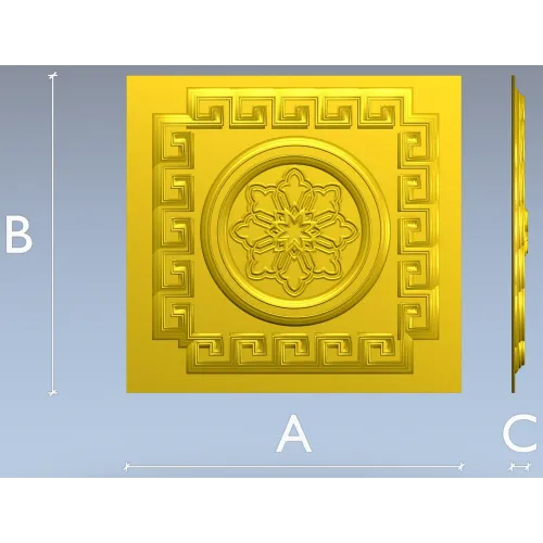 Athenian Rosette - STL 3D model for CNC routing
