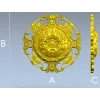 Классическая круглая розетка для ЧПУ в барочном стиле (STL)