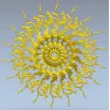 Sunburst Acanthus Rosette STL