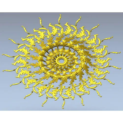 Sunburst Acanthus Rosette STL