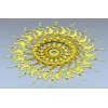 Sunburst Acanthus Rosette STL