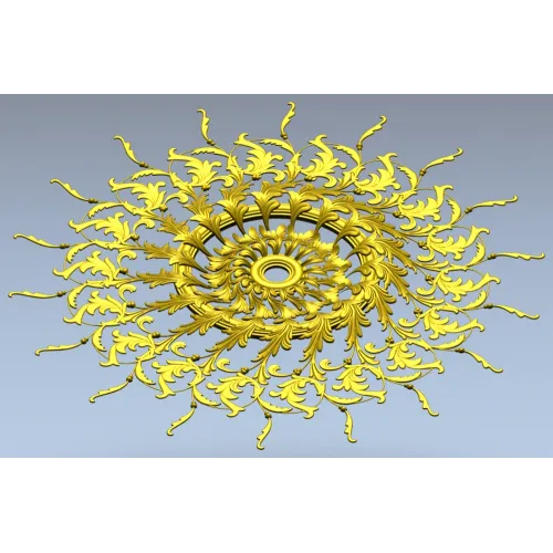 Sunburst Acanthus Rosette STL