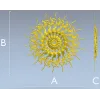 Sunburst Acanthus Rosette STL