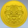 Розетка-медальон с маской льва - 3D модель STL для ЧПУ