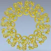 Ornamental Filigree Rosette STL for CNC