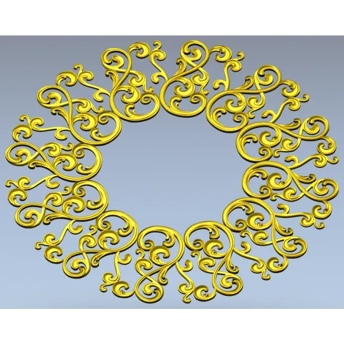 Ornamental Filigree Rosette STL for CNC