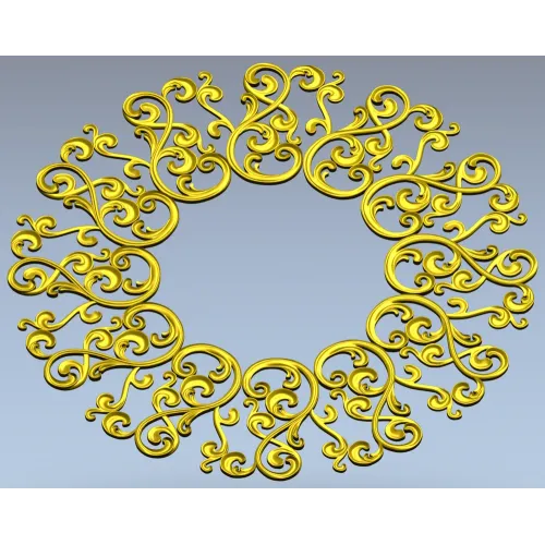 Ornamental Filigree Rosette STL for CNC