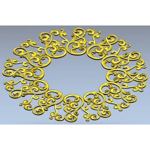 Ornamental Filigree Rosette STL for CNC
