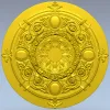 Regal Floral Rosette - ornate STL 3D model for CNC milling