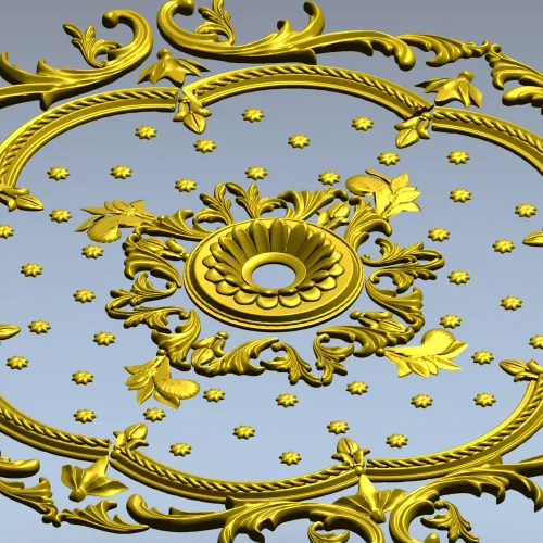 Классический круглый медальон для фрезеровки - stl модель
