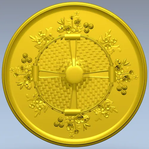 Decorative Round Rosette STL for CNC Milling