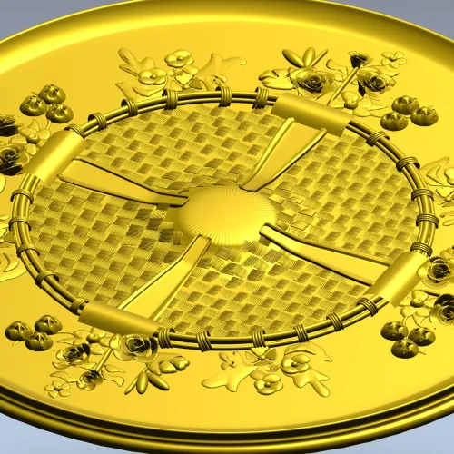Decorative Round Rosette STL for CNC Milling