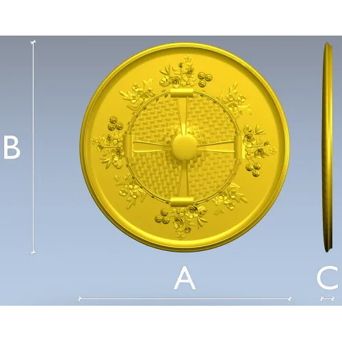 Decorative Round Rosette STL for CNC Milling