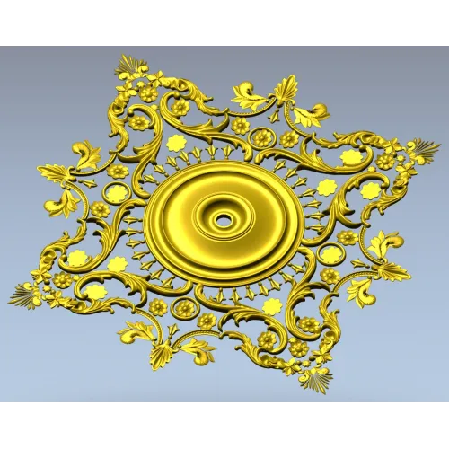 Ажурная барочная розетка - 3D модель STL для ЧПУ
